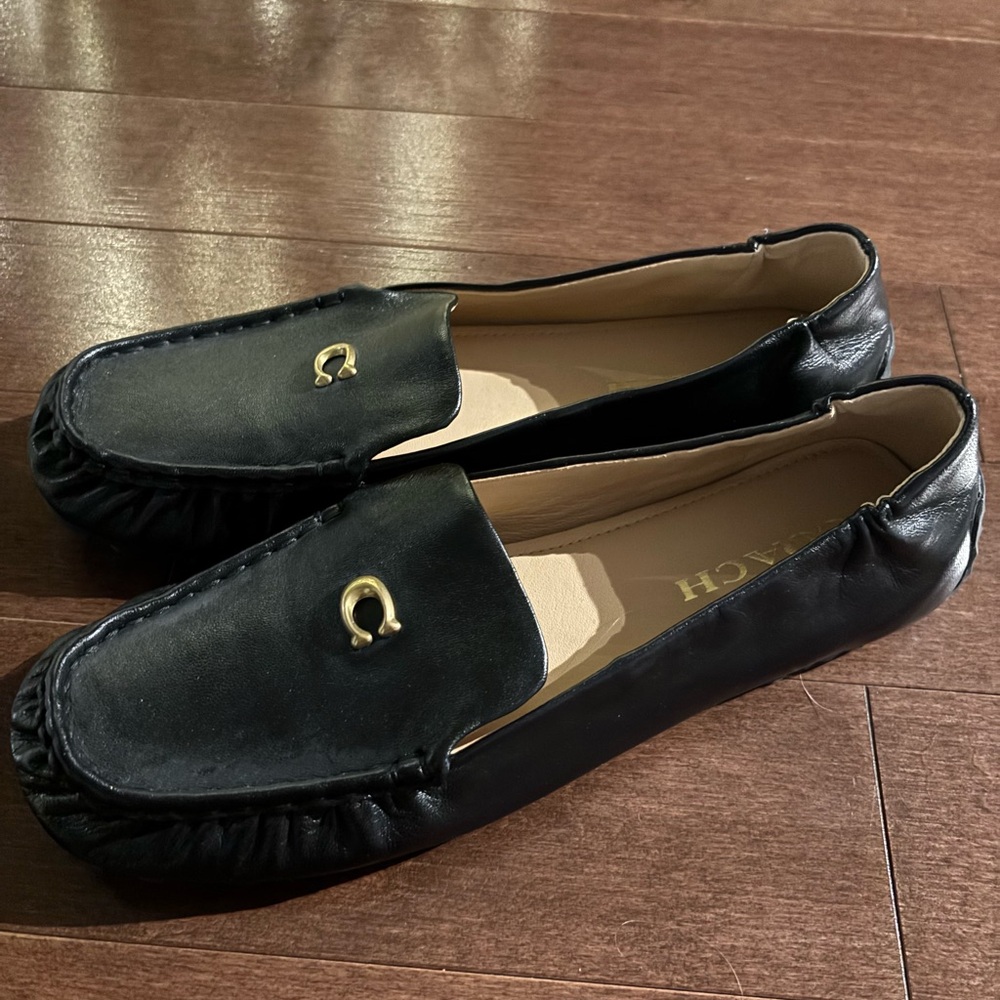 Coach Black Ronnie Leather Loafers for Women - Picture 4 of 7